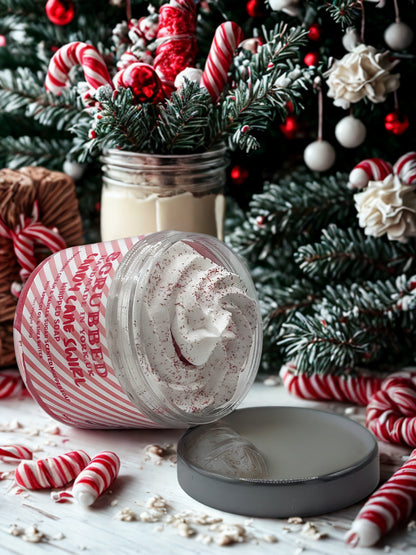 Candy Cane Swirl Whipped Soap