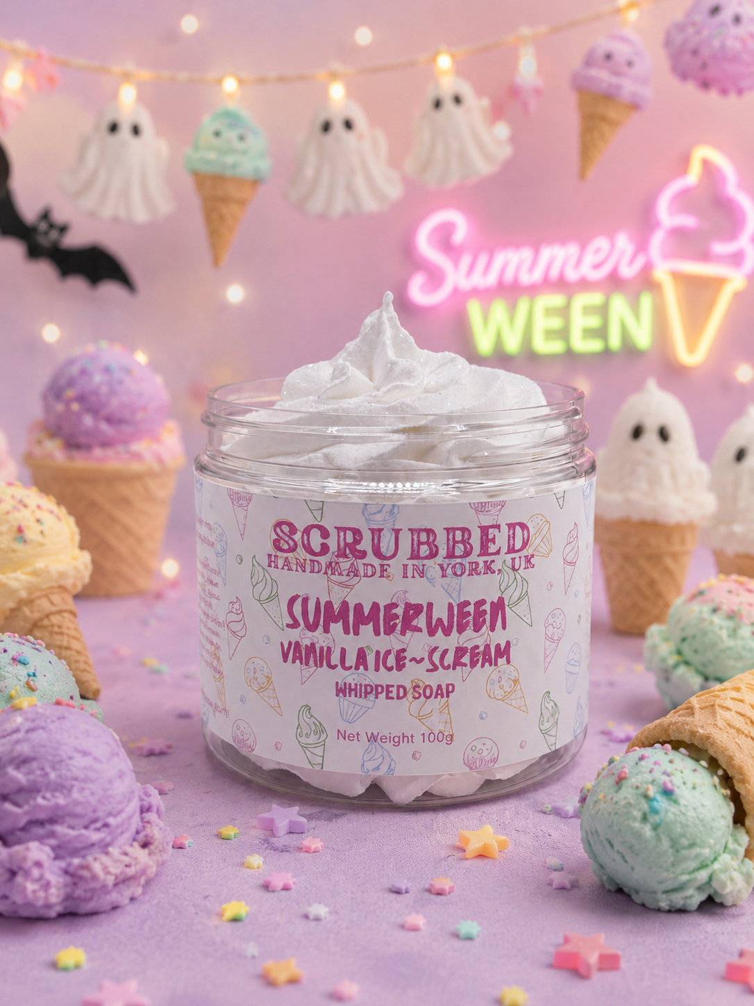 Summerween Vanilla Ice~Scream Whipped Soap